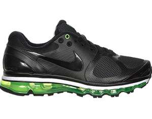 Nike Air Max+ 2010 Black/Black Electric Green White Mens Shoes 386368 
