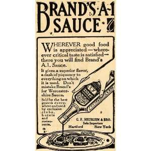  1914 Ad Brands A1 Sauce Hartford Condiment Food Steak 