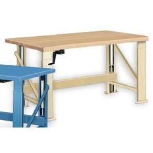   Manual Ergonomic Hydraulic Workbench with Wood Top