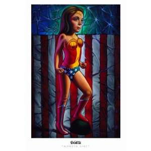  Wonder Girl Finest LAMINATED Print Ron English 11x17: Home 