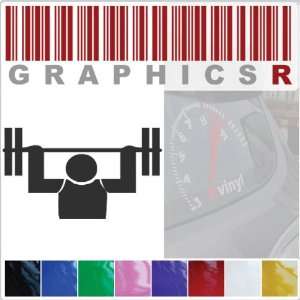  Sticker Decal Graphic   Weight Lifting Powerr Lifter Sport 