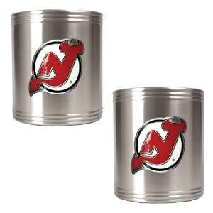 New Jersey Devils Jersey   2pc Stainless Steel Can Holder Set Primary 