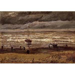 Oil Painting Beach at Scheveningen in Stormy Weather Vincent van Gog