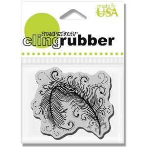  Cling Plume Points   Cling Rubber Stamp: Arts, Crafts 
