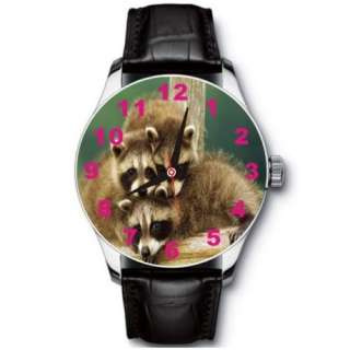 New Baby Raccoons Stainless Wristwatch Wrist Watch  