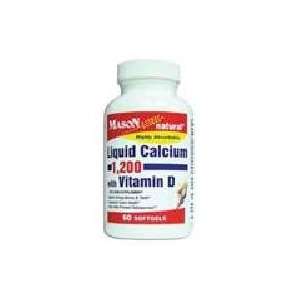  Mason Natural Liquid Calcium W/Vitamin D Softgel 1200mg 60 