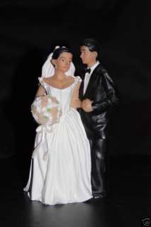 Asian Hispanic Couple Wedding Bridal Cake Topper 239  