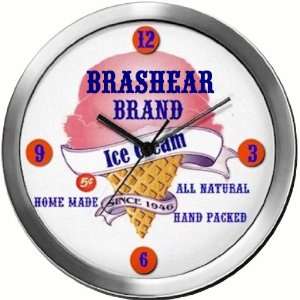  BRASHEAR 14 Inch Ice Cream Metal Clock Quartz Movement 