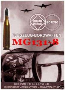 GERMAN EXPERIMENTAL AIRCRAFT GUN MG131 8mm REFERENCE  