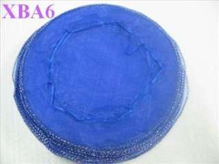 100 Blue Round Organza Favor Gift Wedding Bag 25cm XBA6  