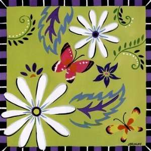  Jennifer Brinley Daisies And Butterflies Green 10x10