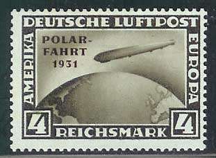 Dt. Reich 4 Rm. Polarfahrt 1931 MNH Exp. Signed CV $ 2,860.   