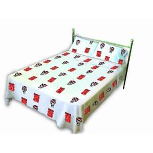    NC State   White Sheet Set   ACC Conference: Sports & Outdoors