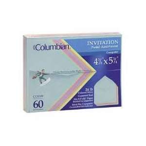 24 lb., 4 3/8x5 3/4, Asst Clr   Sold as 1 PK   Columbian Invitation 