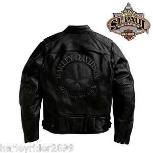Harley Davidson® Mens Reflective Skull Leather Jacket 98099 07VM 