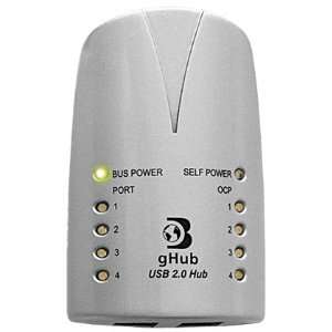 Ghub 2.0 4 Port Usb2 Hub Silver Compact Space Saving Design Leds 