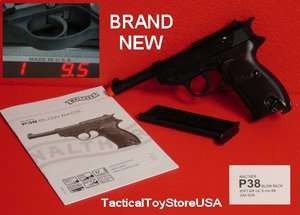 NEW gas WALTHER P38 WWIII Replica BLOW BACK Double/Single Action 