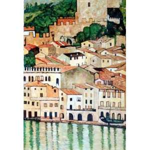  Oil Painting: Malcesine sul Garda: Gustav Klimt Hand 
