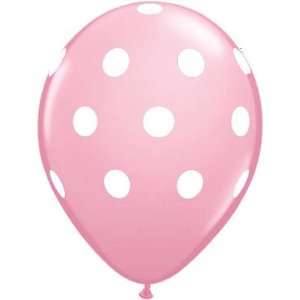   : 12 Light Pink Dot Polka Dot Balloons   Made in USA: Everything Else