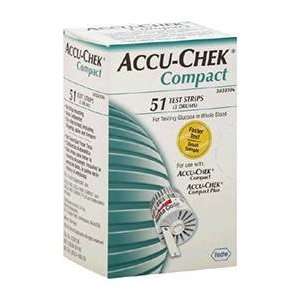  Accu Chek Compact Glucose Test Strips   51 ct.: Health 