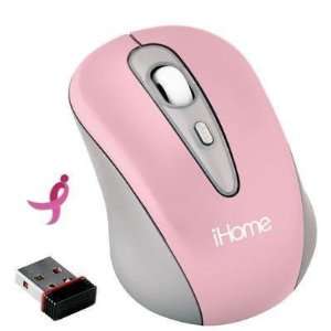  iHome IH M178ZP PINK MID SIZE WIRELESS LASER MOUSE 