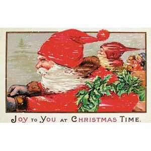   : Christmas Santa Claus Tin Sign Windblown Nostalgic: Home & Kitchen