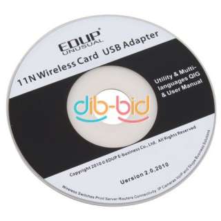 300Mbps Mini USB 2.0 Wifi Wireless LAN 2.4G 802.11n/g/b Adapter 