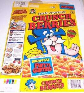 1991 Capn Crunch Berries Funn Games Cereal Box bb035  