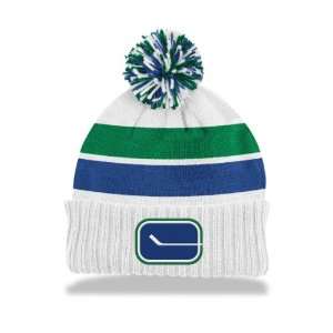  Vancouver Canucks Vintage On The Pond Cuffed Pom Knit Hat 