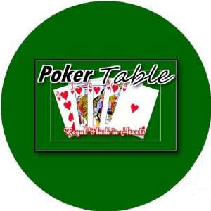 Playing Cards Poker Hand Royal Flush Hearts 2.25 inch Large Round 