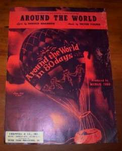 1956 AROUND THE WORLD IN 80 DAYS SHEET MUSIC YOUNG TODD  