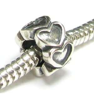 Valentines Sterling Silver Endless Love lot sHeart Bead For Pandora 
