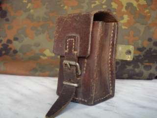 WWII ORIGINAL GERMAN LEATHER POUCH FOR OPTICS LENSES  
