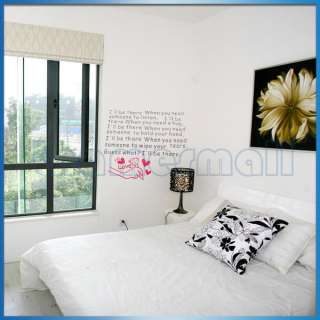 Removable Romantic Vow Quote Art Mural Wall Sticker Wall Decal Home 