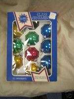 Christmas Ornaments Vintage Coby Glass Woonsocket Boxed  