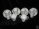   china demitasse set in woodsong pattern footed sugarbowl creamer