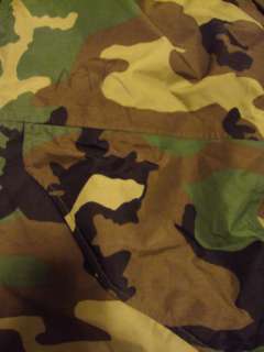 Military Woodland Camouflage ECWCS Gortex Jacket / Parka (Used) Med 