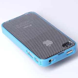 BABY BLUE iPhone 4 Case With Removable Checkered Back  