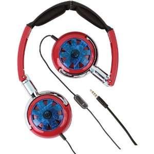  NEW WICKED WI 8152 TOUR HEADPHONES WITH MICROPHONE (RED 