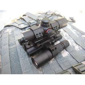 UTG 30mm Red/Green Dot Scope+AR15 Tri Mount Flattop Mount+Adjustable 