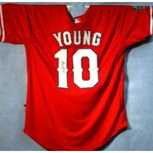  Michael Young Autographed Jersey   Autographed MLB Jerseys 