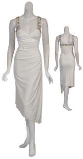 EMANUEL UNGARO Seductive Jewel Draped Dress $3900 6 NEW  