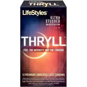    Lifestyles Thryll Studded Condoms   12 Pack