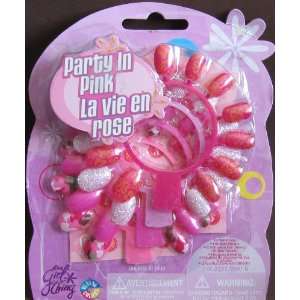  Its A Girl Thing Party In Pink Nail Appliques & Fake 