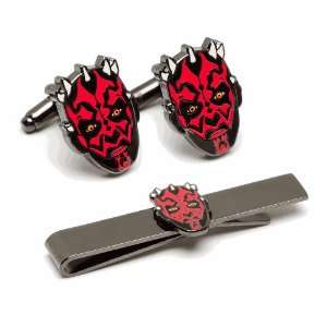  Star Wars Darth Maul Cufflinks and Tie Bar Gift Set 