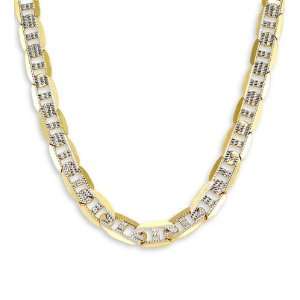    New 14k Yellow White Gold Open Link Chain Necklace 5mm: Jewelry