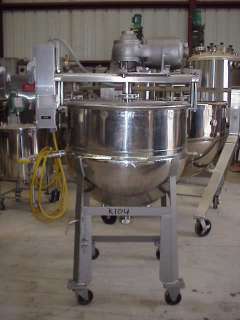   lee jacketed mix kettle jacket rated 40 psi 290 degf sweep agitator