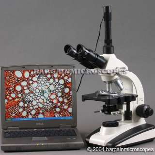 40X 1600X TRINOCULAR COMPOUND LIGHT MICROSCOPE+CASE  