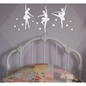  Rr Sale   On Sale Ballerina Trio Wall Decal In White Baby