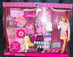BARBIE FASHION FEVER SHOPPING BOUTIQUE PLAYSET NEW  